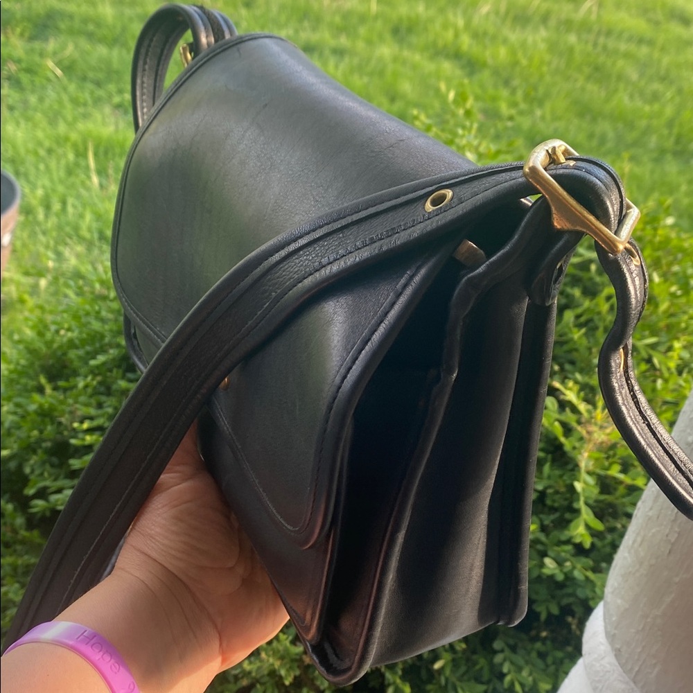 🖤🖤Vintage Coach Rambler’s Legacy Crossbody Bag 9061 Black Glove Tanned Leather🖤🖤 - Picture 9 of 17